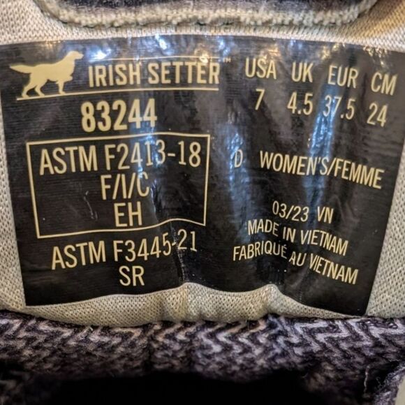 Irish Setter Cascade Waterproof Aluminum Toe Work Boots 83244 Women's 7 NWT - Picture 13 of 13